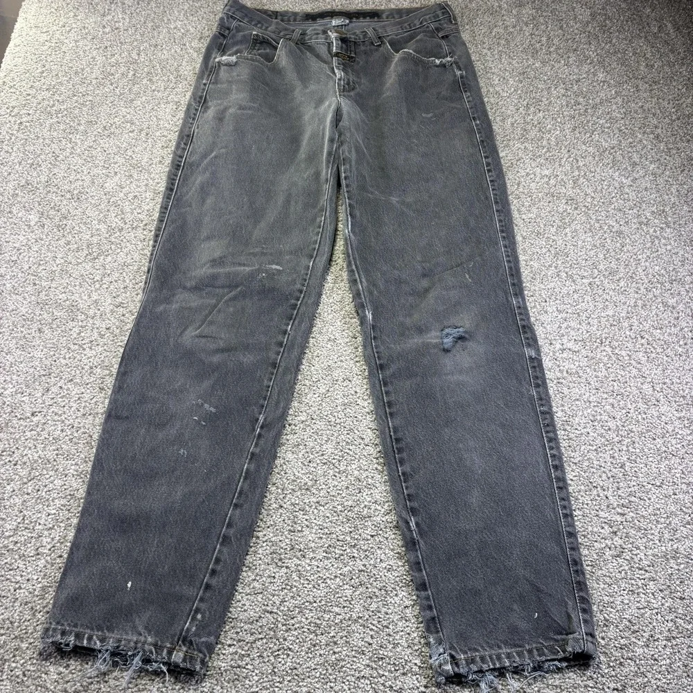 Marithe Francois Girbaud Jeans Mens 32x32 Gray Charcoal Wash Straight Distressed